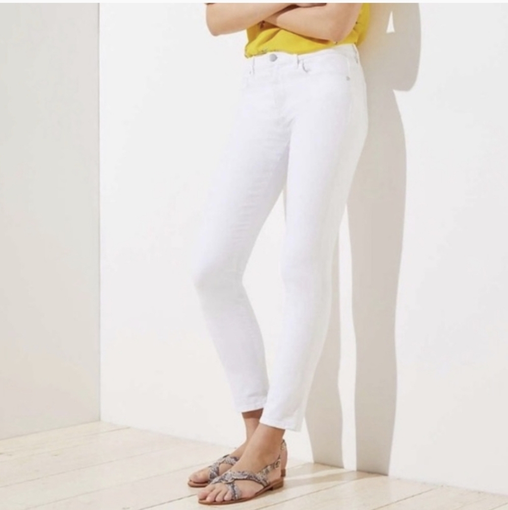 LOFT White Modern Skinny Jeans.